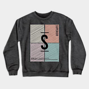 superior original  Scribble Line varsity poster Crewneck Sweatshirt